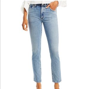 Citizen of Humanity Skyla Mid rise Slim fit denim jeans in mirja blue